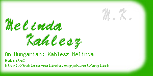 melinda kahlesz business card